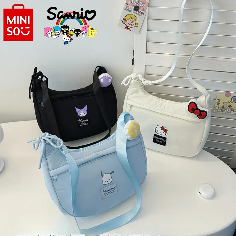 

Sanrio 2025 New Women's Handbag Fashion High Quality Women's Shoulder Bag Cartoon Solid Color Versatile Phone Storage Bag