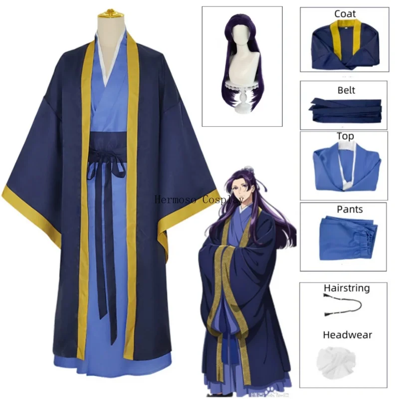 Jinshi Cosplay Costumes Wig Anime The Apothecary Diaries Robe Uniform Headwear Kusuriya No Hitorigoto Han Fu Party Costumes