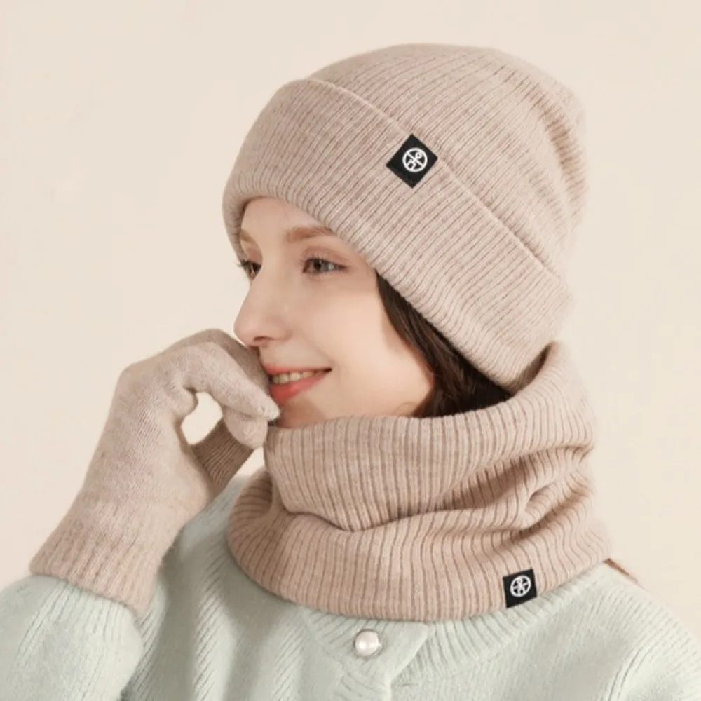 Calentador de cuello, gorros de invierno, bufanda, guantes, conjunto a prueba de frío, gorro grueso de invierno, máscara, bufanda, protección para los oídos a prueba de viento