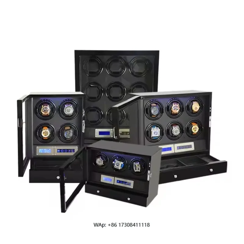 Automatic Watch Winder with Watches Safe Box Drawer Store Jewelry Quiet Motor Watch Storage Winding