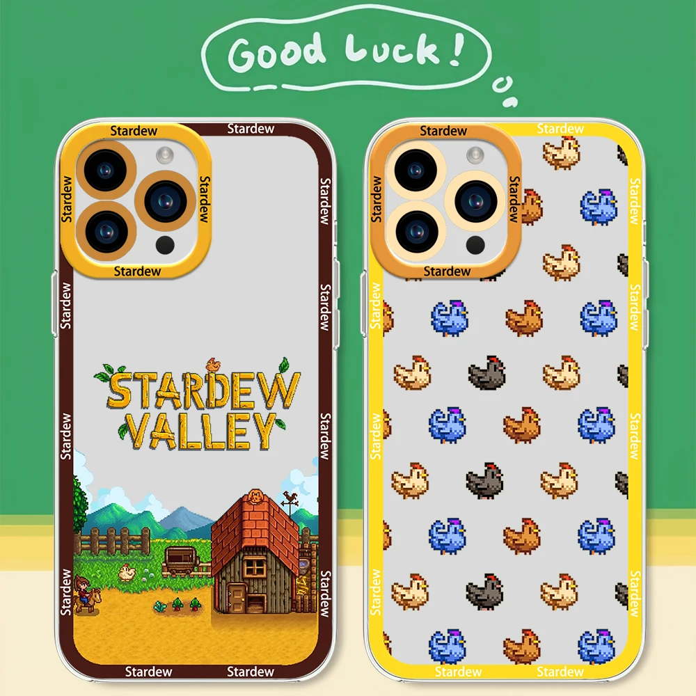 Game S-Stardew Valley Phone Case for Samsung S24 S23 S22 S21 A55 A54 FE PLUS ULTRA Transparent Bezel Cover