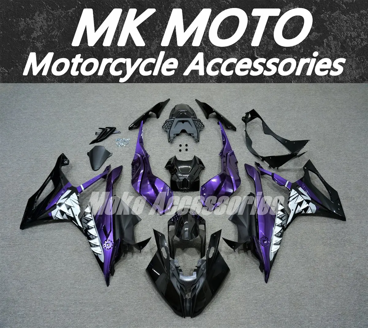 Fairings Kit Fit For M1000RR S1000rr 2019 2020 2021 2022 Bodywork Set New Purple Black Shark