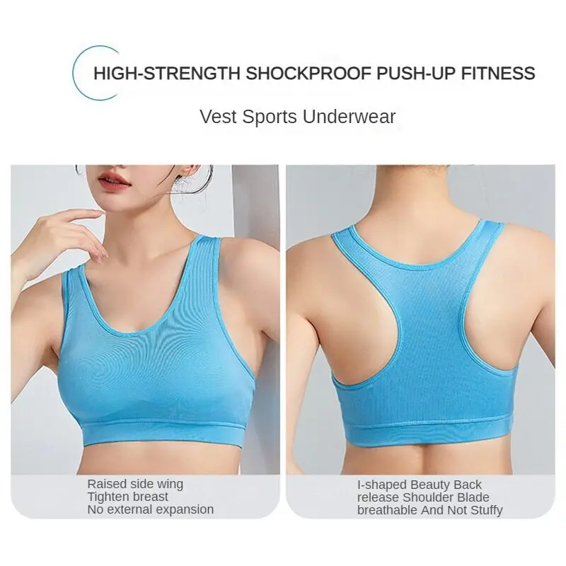 Sports Bras For Women Seamless Bra With Pads Push Up Brassiere Vest Shockproof Yoga Bralette Lady Wireless Underwear Fitness BH