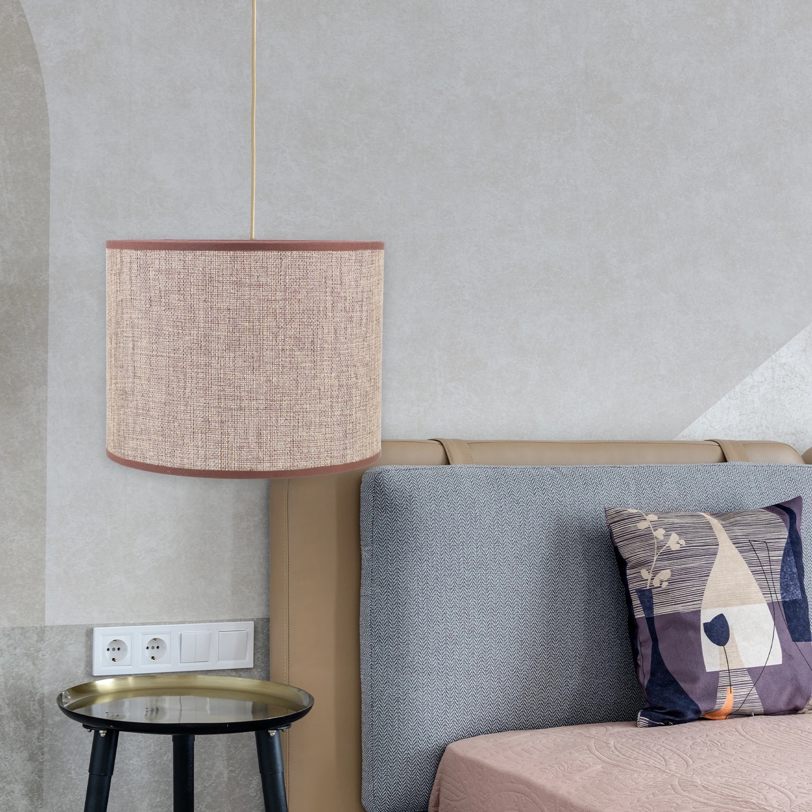 

Premium Coffee Hessian Lampshade Dustproof Cloth Light Cover Bedroom Living Room Office Decor Artistic Atmosphere Soften Bright