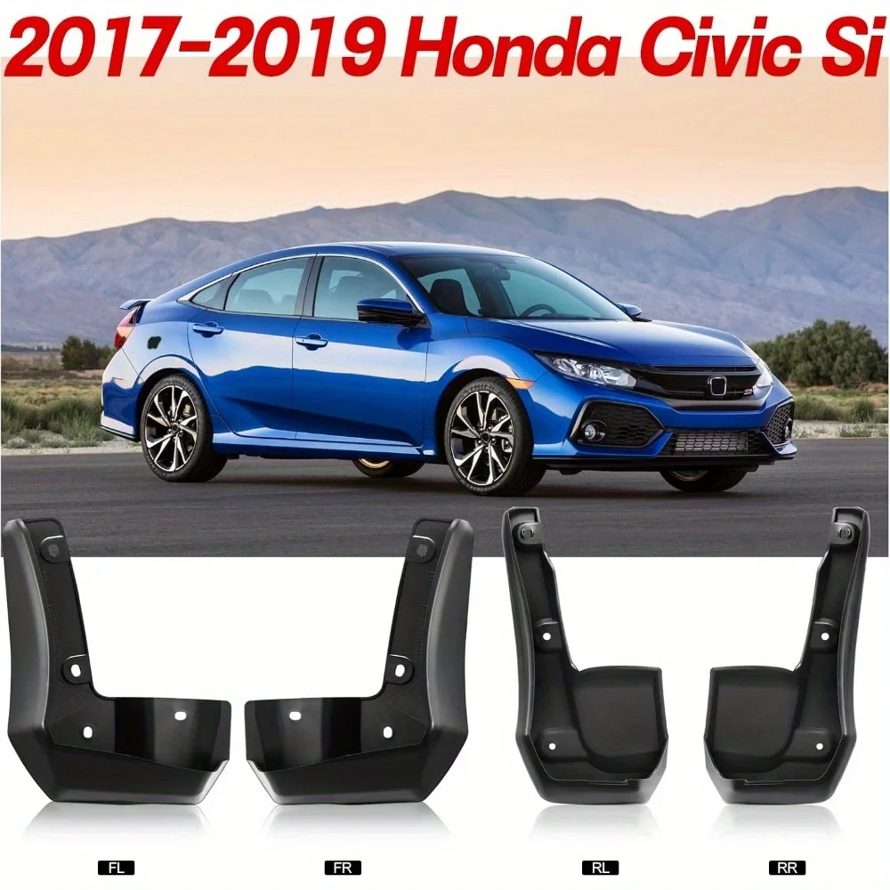 

Mud Flaps Splash Guards 4PCS Front & Rear Side Mud Guards Compatible 2017-2019 for Honda Civic