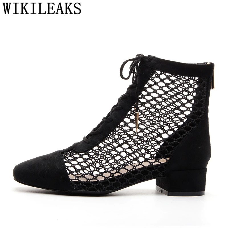 Rome Sexy Ladies Fashion Boots Women Pumps Black High Heel Boots Womens Ankle Boots Low Heel Shoes Woman Botas Mujer Invierno