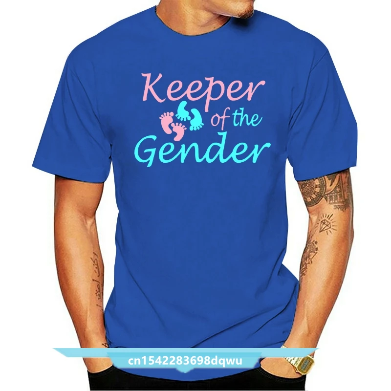 

Keeper Of The Gender Tshirt Gender Reveal T-Shirt Baby Announcement Tee Shirt Festive Tee Shirt