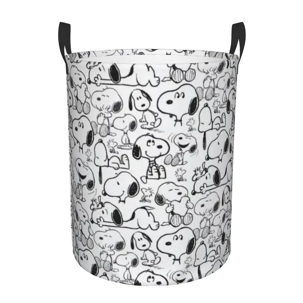 Customized Snoopy Smile Giggle Laugh Pattern 2 Laundry Basket Collapsible Large Capacity Clothes Storage Bin Baby Hamper