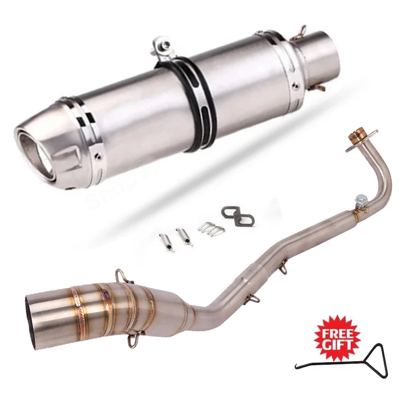 الانزلاق على لكاواساكي Z125 Z 125 دراجة نارية العادم الهروب تعديل نظام كامل الجبهة الأوسط وصلة الأنابيب DB القاتل الخمار 51 مللي متر