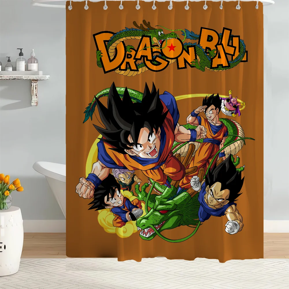 Home Bathroom Shower Curtain Tentacles Dragon Ball Waterproof Shower Curtains Waterproof Bath Curtain and Anti-mold Accessories