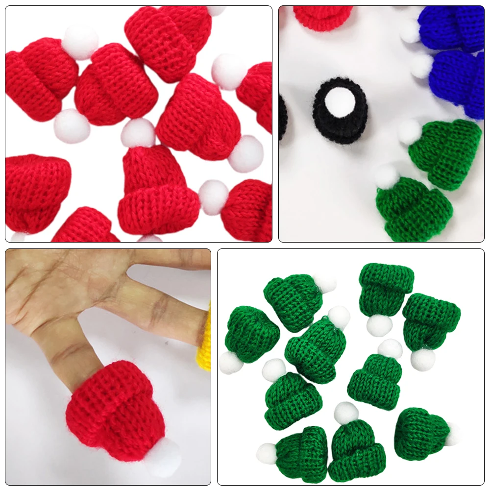 

20Pcs Mini Woolen Hat Christmas Decoration DIY Phone Case Decor Clothes Shoes Bags Accessories Not Easy to Fade