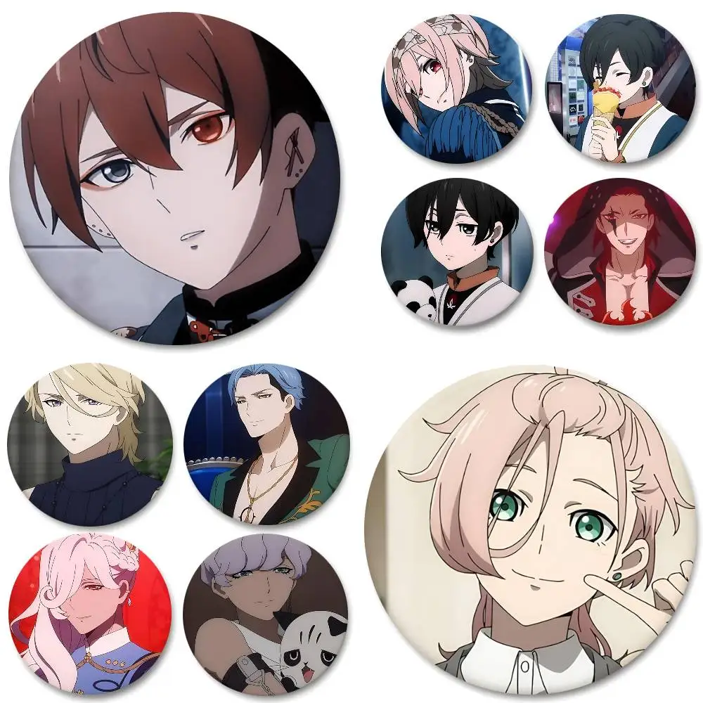 1pc Anime Visual Prison Cartoon Style Badge Brooches On Backpack Decoration Round Enamel Pins For Accessorys