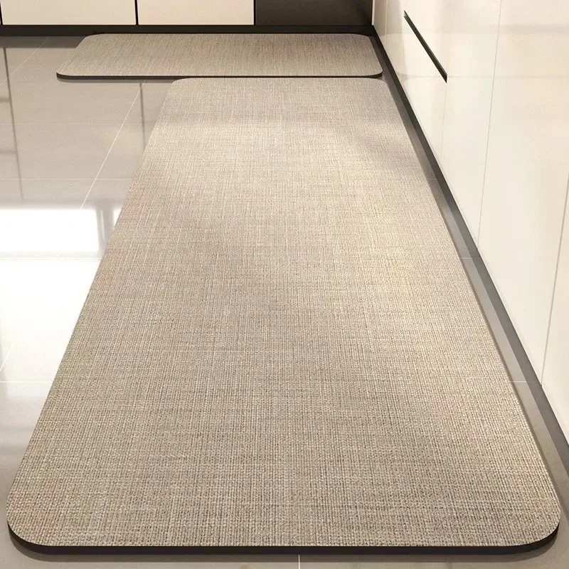 Rug for Kitchen Waterproof Floor Mat Pvc Leather Non-slip Foot Mats Oil-proof Long Carpet Solid Color Home Decoration Rugs 주방 카펫