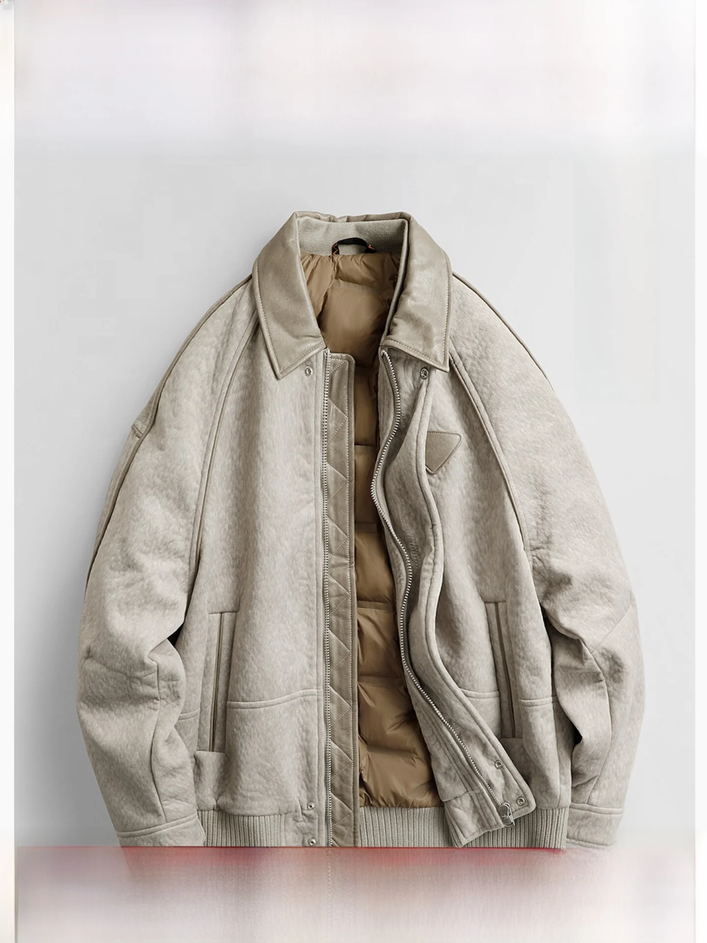 

American Retro Comfortable Warm Plu Workwear down Jaet Men Winter Loose Thi 90 Du down Jaet Sle Outerwear