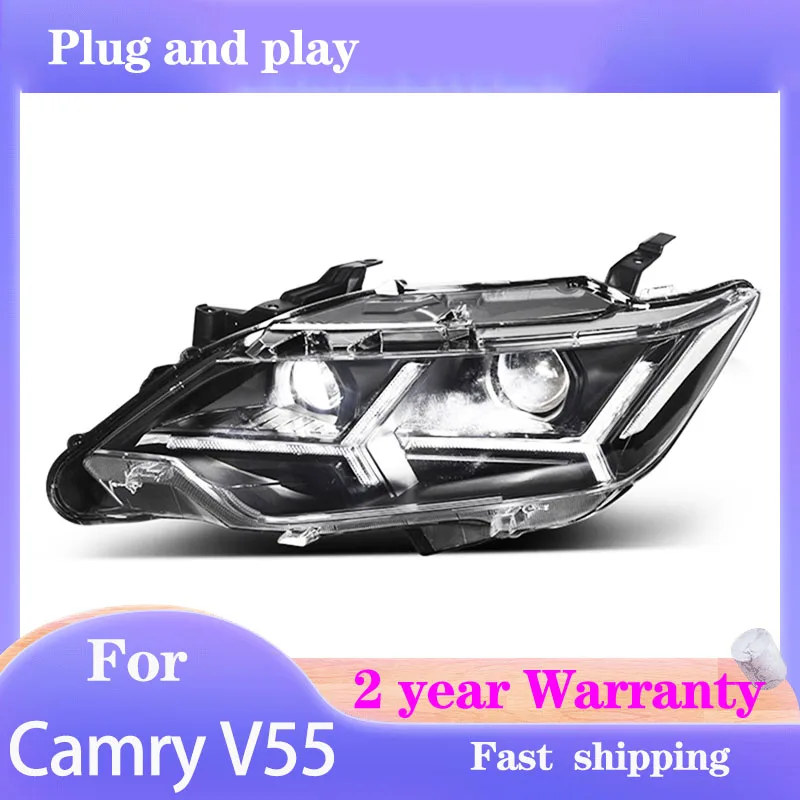 

Стайлинг автомобиля на 2015-2016 2017, Toyota Camry V55, новые фары Camry, DRL, указатель поворота, ближний свет, линза проектора