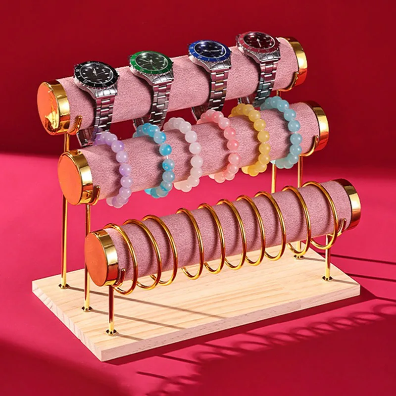 3 Layers Bracelet Stand Counter Bracelets Display Holder Luxury Jewelry Organizer Rack Women Fashion Bracelets Storage Shelf