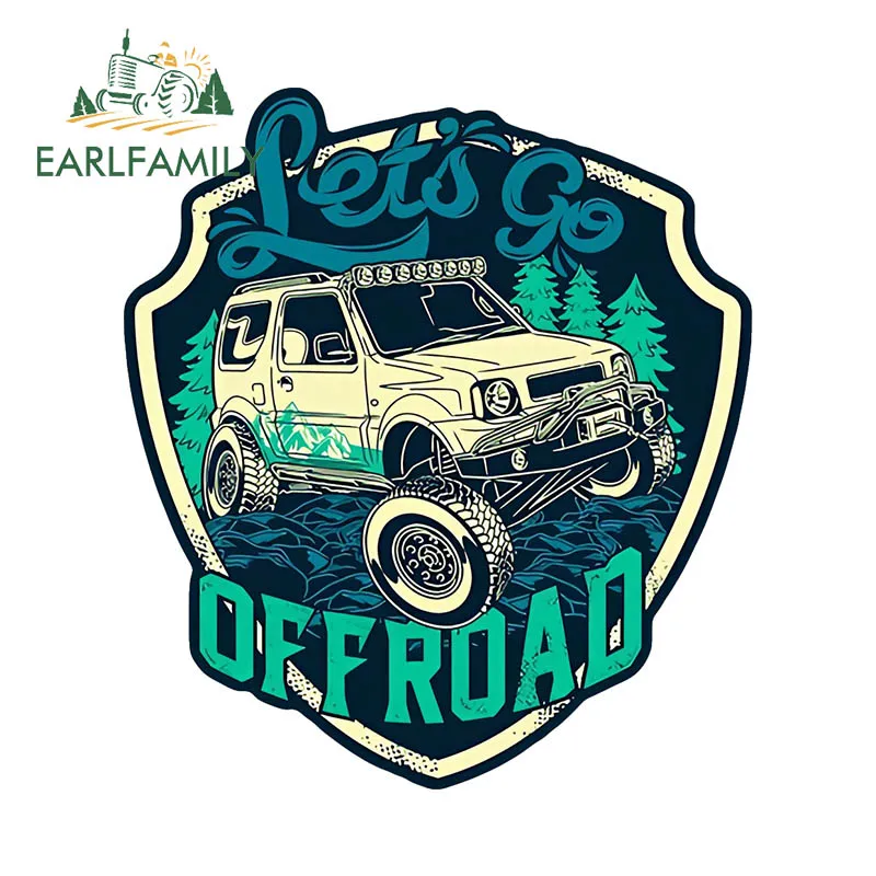 EARLFAMILY 13cm × 11.9cm Off Road Cool Car Stickers Amusing Creative Graffiti Design Decals Perfect Car Accesorios Para Auto