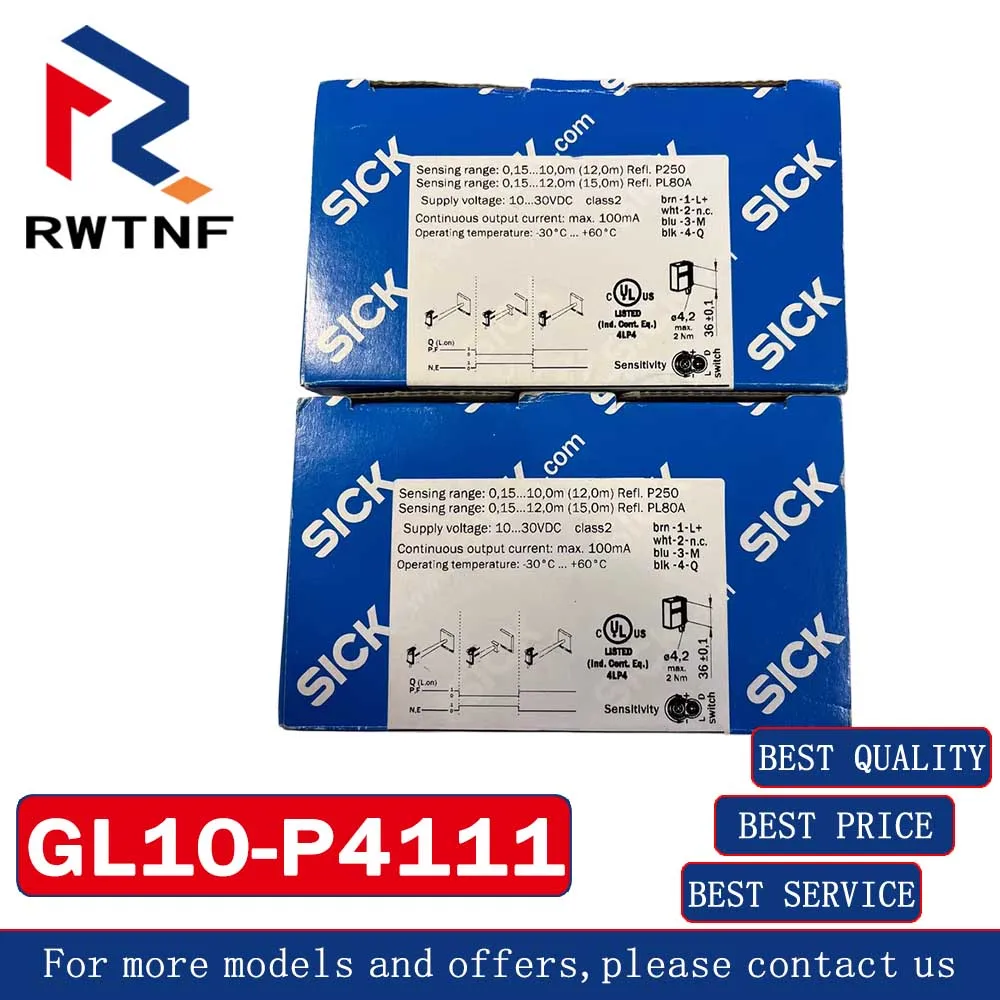 Brand New Genuine GL10-P4111 SICK Mirror-reflective photoelectric sensor, Order No. 1065878,100% original warehouse stock
