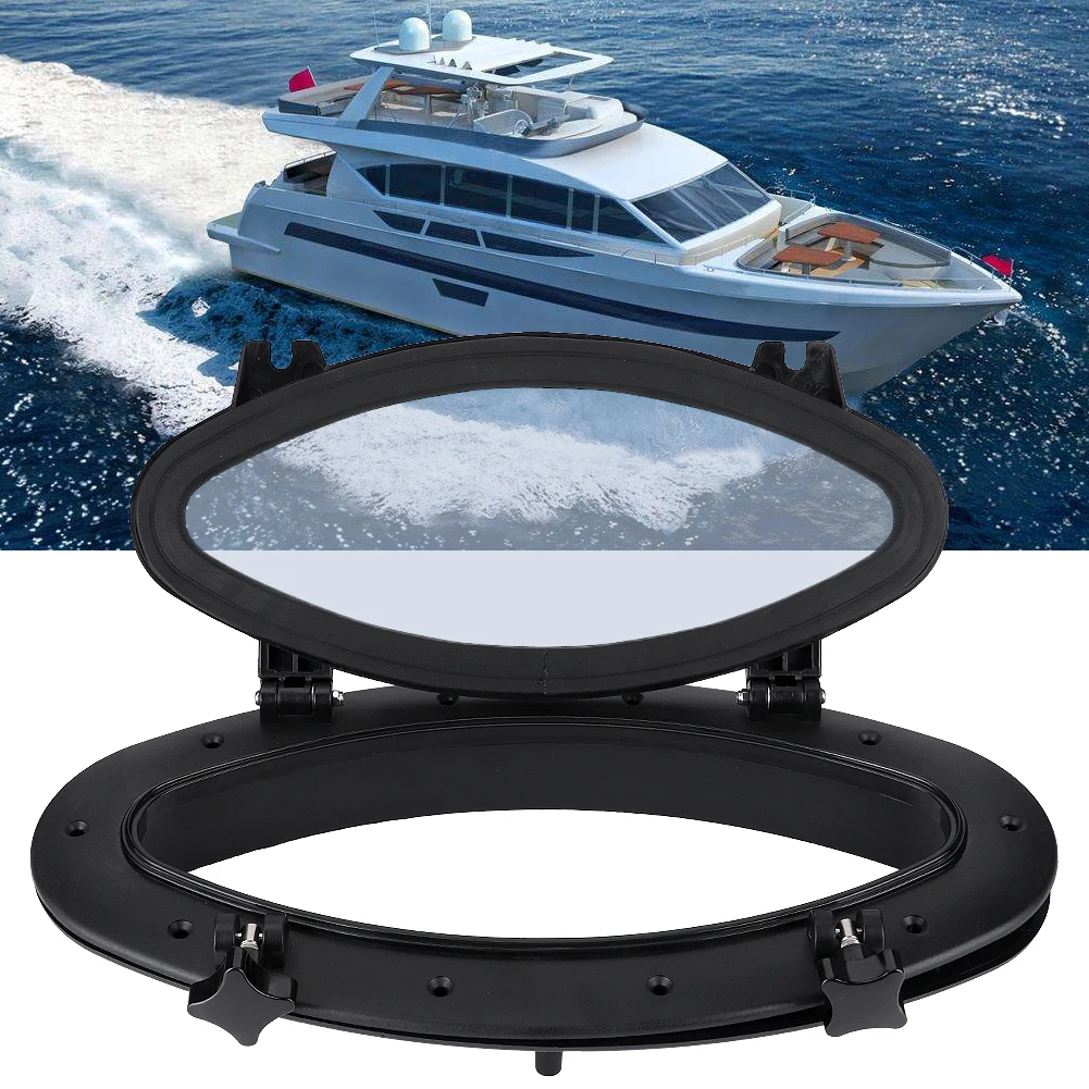 Anti-Aging Anti-Ultraviolet Oval Porthole 410x220 Portlight Window Port Hole Glass for Marine Boat Yacht RV Portlight Window