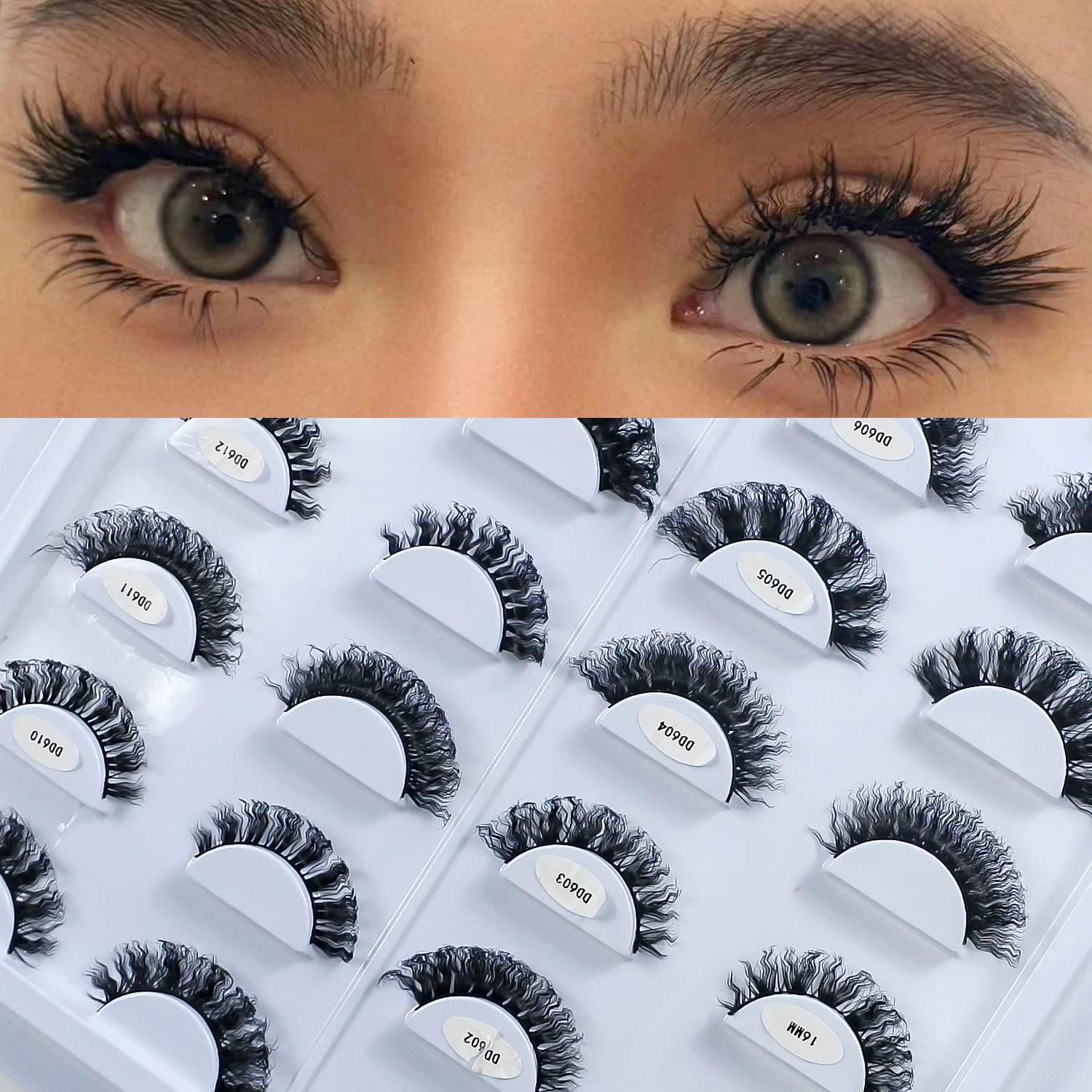 Nowe mody wełniane Curl rzęsy wegańskie puszyste sztuczne rzęsy z norek makijaż Flase przedłużanie rzęs