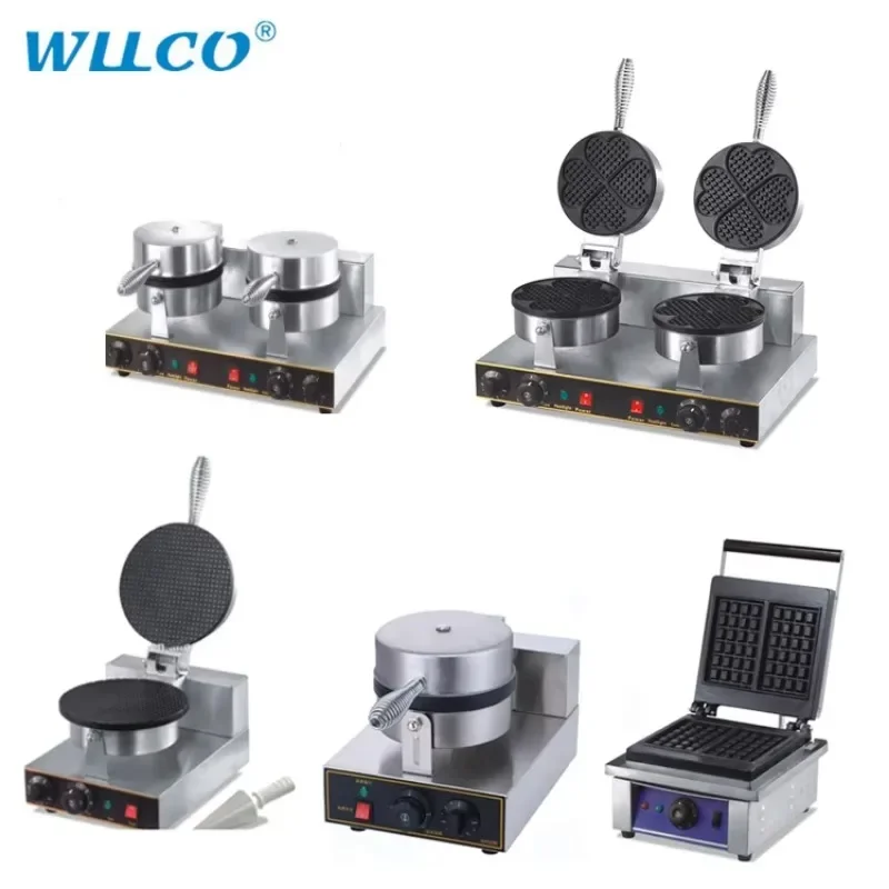 لون مخصص صغير الكهربائية البيض الإفطار الكسترد مثلجات البيتزا كريب صانع الوافل المستديرة