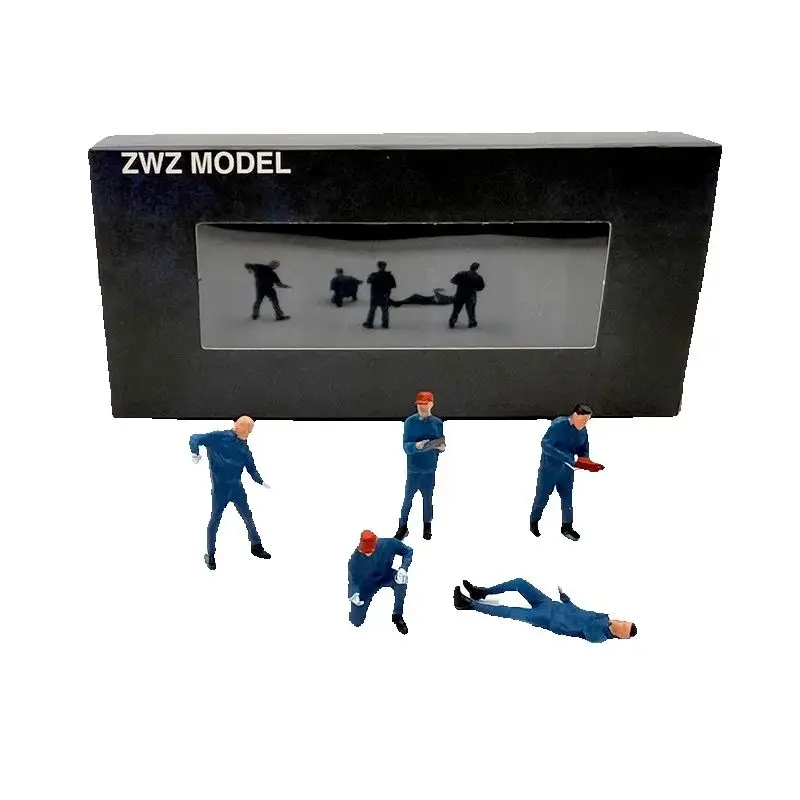 

1:64 Mechanic 3D Printed Model Figurines Hand-Painted Automotive Repair Technician Scene Diorama NOT INCLUDE CAR