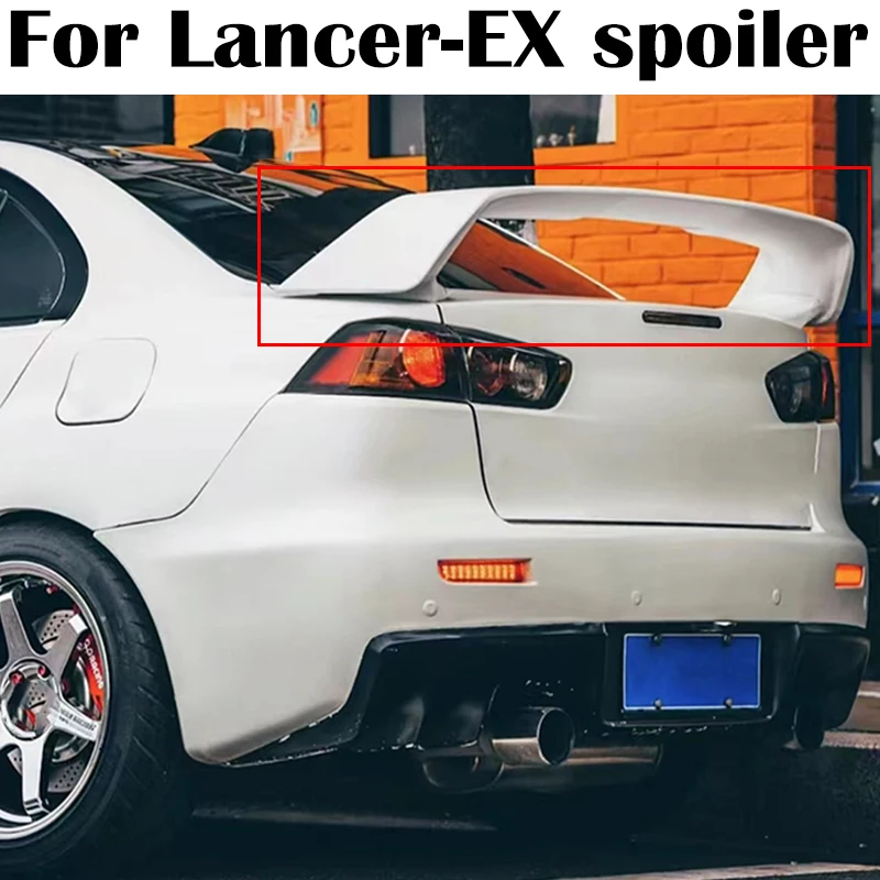 

For Mitsubishi LANCER EX EVO Spoiler 2008 to 2015 High Quality ABS Material Car Tail Wing Decoration Rear Trunk Spoilers Wings