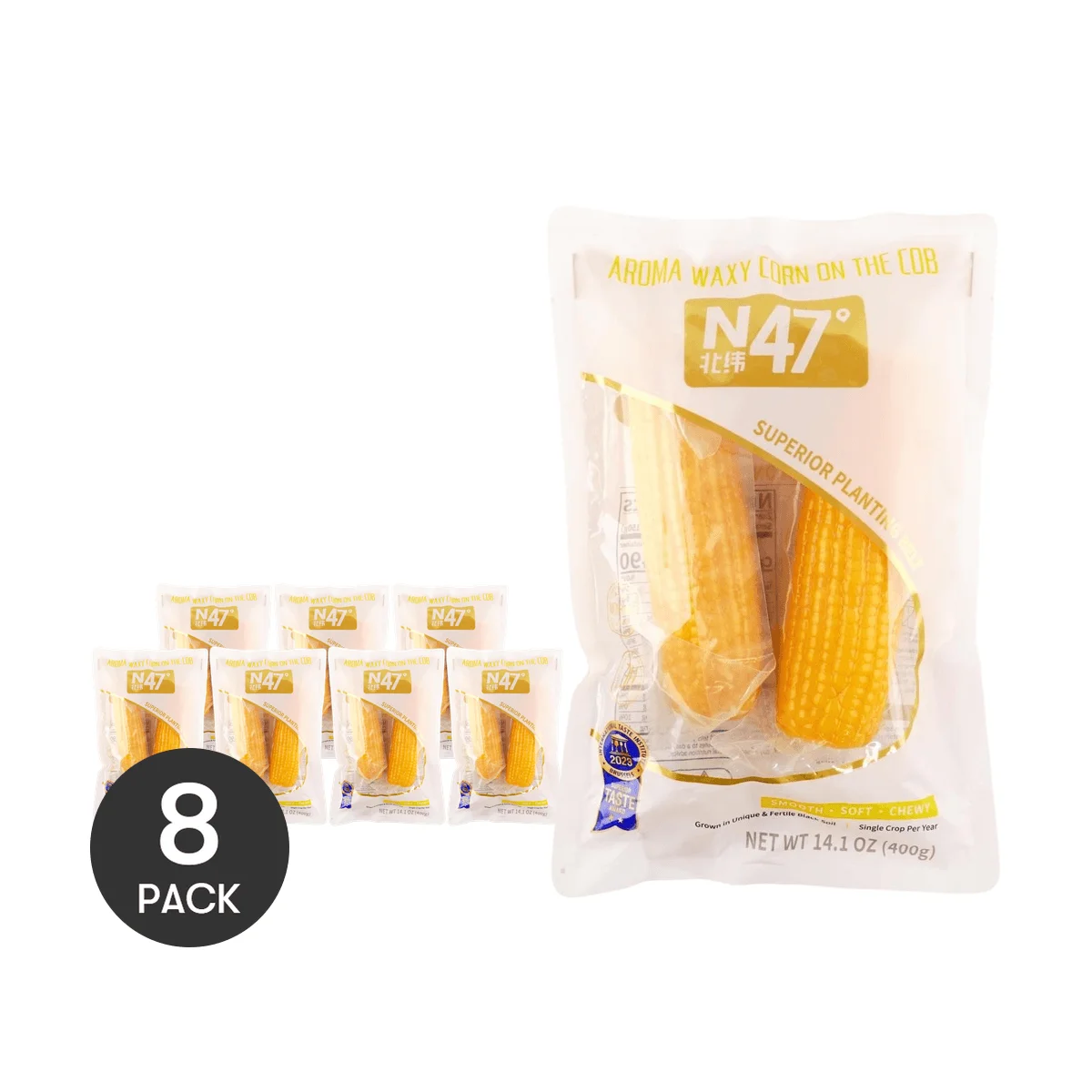 [8Packs] Bei Wei 47 Sweet Corn on the Cob - 2 Pieces, 14.1oz*8Packs