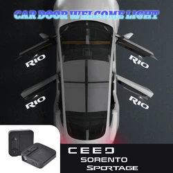 1/2PCS For Sorento Ceed Sportage Rio Picanto K5 K9 Stonic Optima Car Logo Wireless Courtesy Car Door Projector LED Courtesy Lamp
