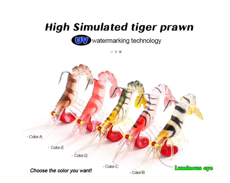 FJORD Heißer Viele Abschnitt Garnelen Klassische Flexible Garnelen 6.5/12.5/17g Angeln Lockt Weicher Köder Bionische Köder blei Haken FishingTackle – Detail 1