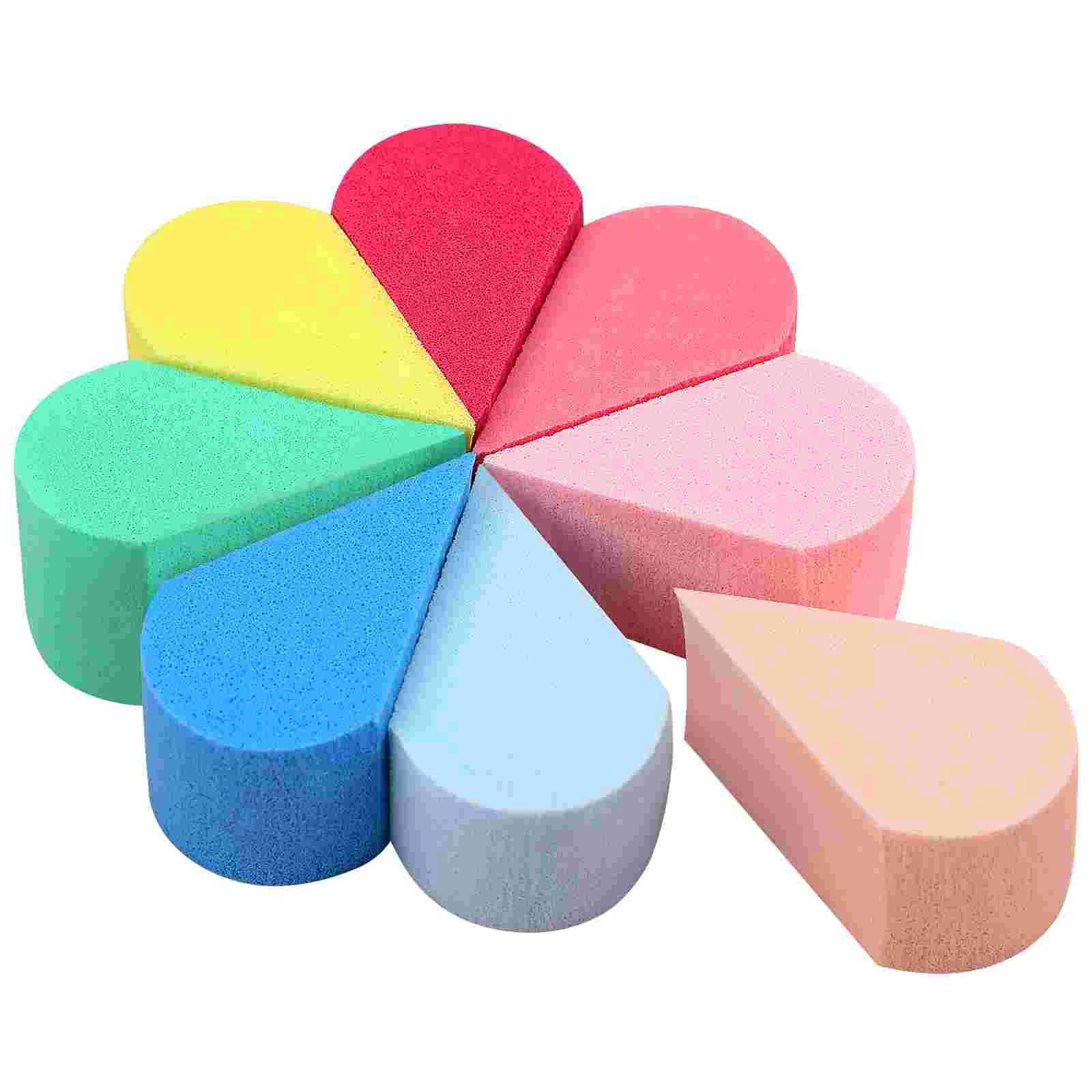 

8 Pcs Sponge Powder Puff Highlighter Cleaning Sponges Make up Round Miss