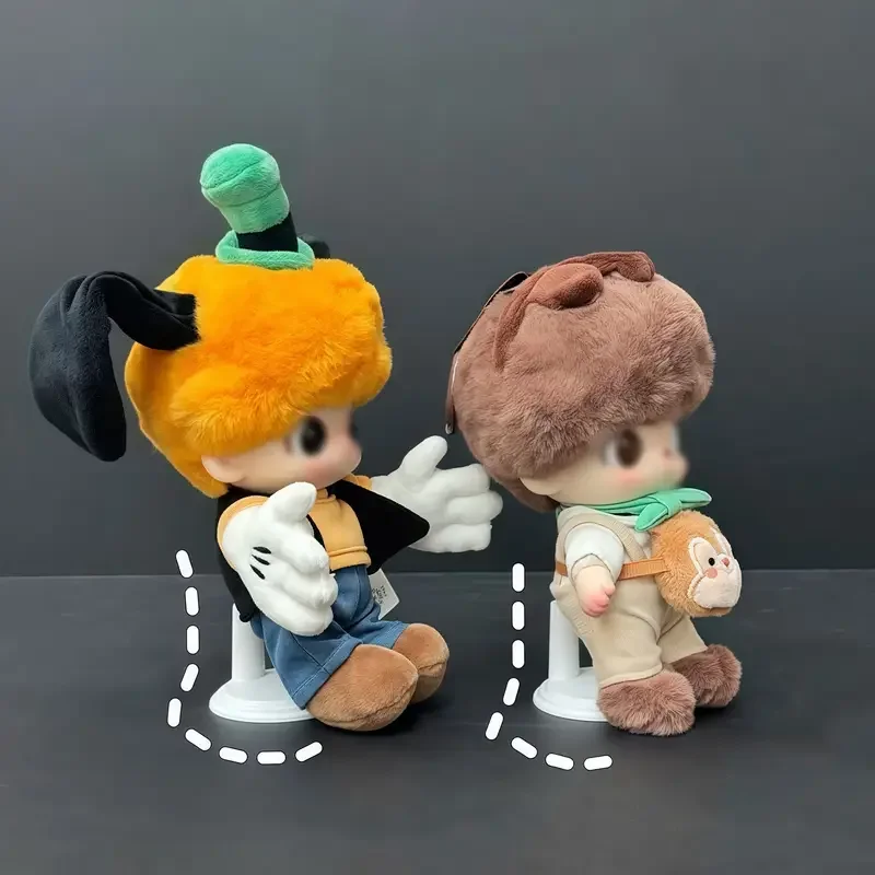 Adjustable Doll Stand for 4-8 Inches Dolls Black White Display Bracket & Card Holder Home Decor Birthday Day School Season Gift﻿