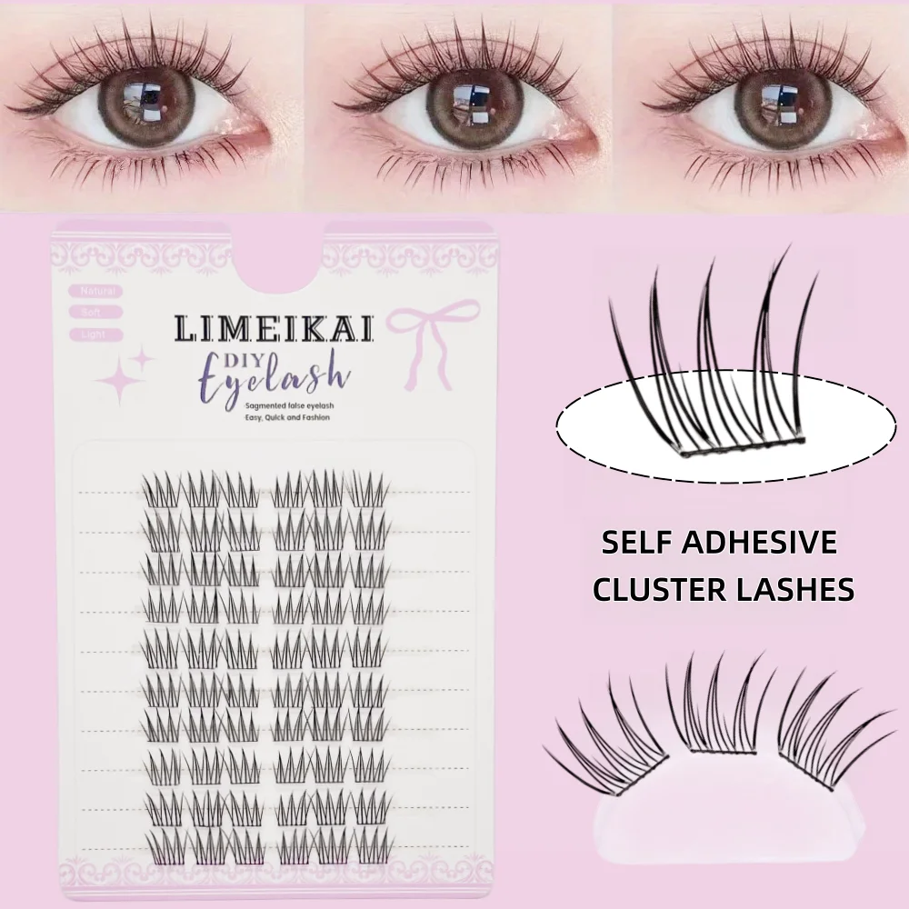 60 Pestañas Postizas Naturales, 7-9 mm Cortas en Forma de A, Estilo Grupo de Chicas Ace, Empaque de 10 Filas, Gran Capacidad, Esenciales de Maquillaje de Belleza