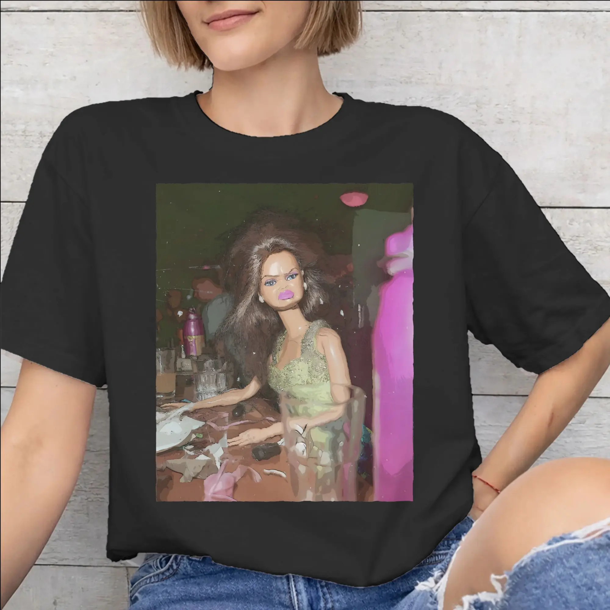 Disgusted Face Meme Doll Babe Outfit Unisex T Shirt Cotton Tee Fashion  Tops T-shirt