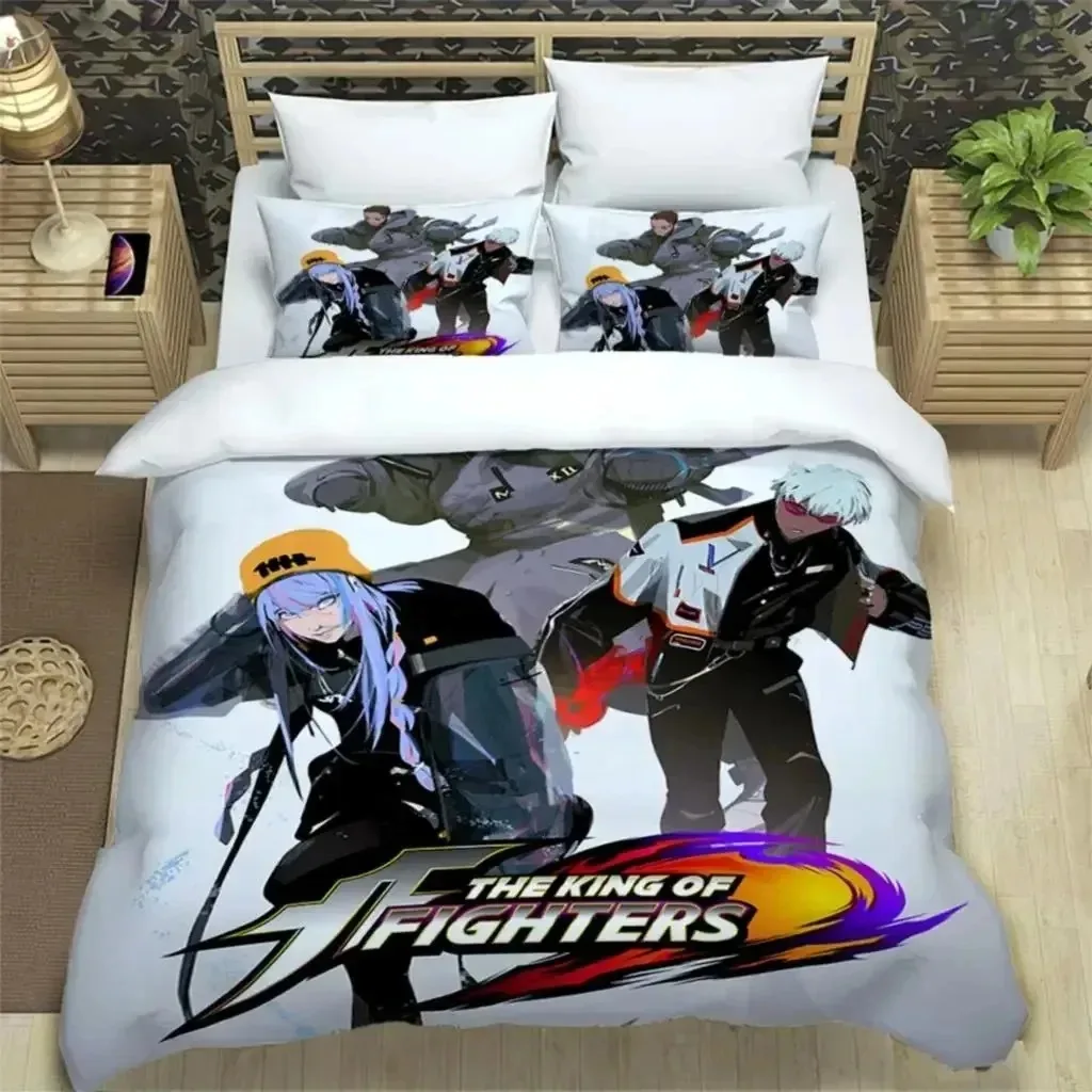 

KOF Anime Art Print Bedding Set For Bedroom Soft Modern Bedspreads Comefortable Kids Duvet Cover Quilt Cover And Pillowcase