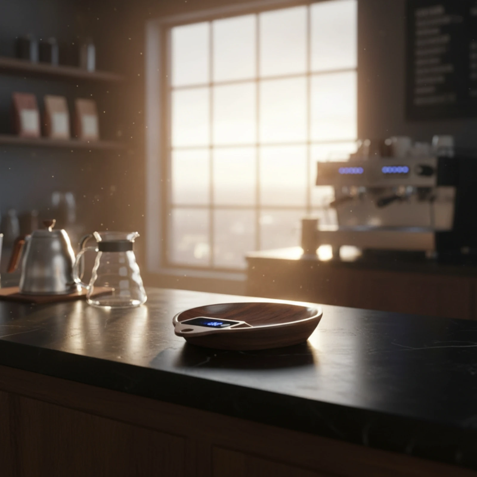 Compact Coffee Scale 0.1 G Precision Teardrop Scale Brew Gear Integrated Display Measurement Device Hanging Hole