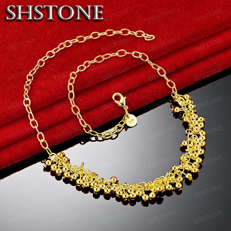 Women's 18K Gold Grape Beads Grapevine Necklace