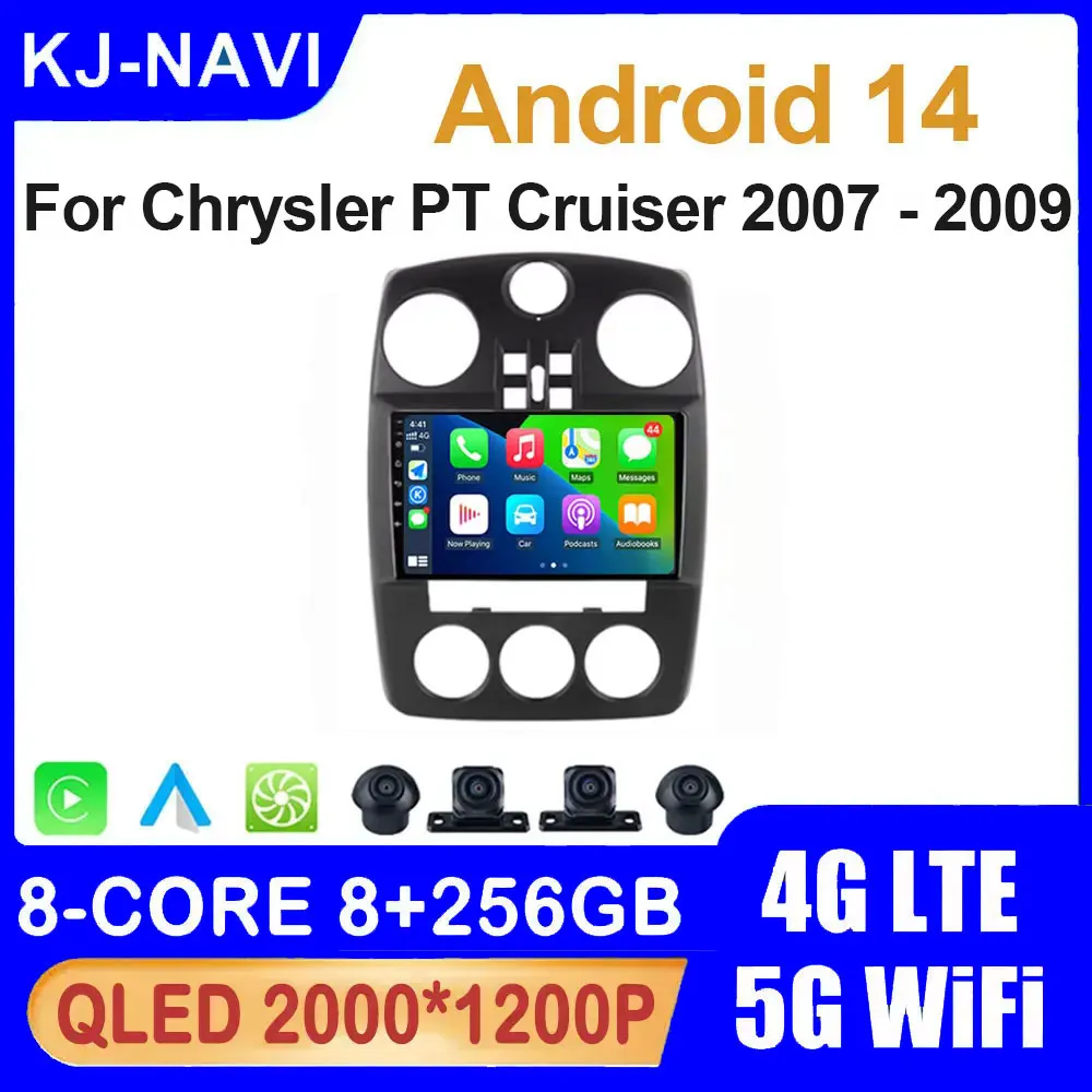 

Автомагнитола на Android 14 для Chrysler PT Cruiser 2007-2009, мультимедийный видеоплеер с GPS-навигацией