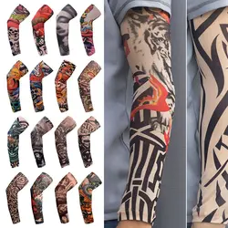 Mangas de brazo de flores de protección solar para deportes al aire libre, cubierta de brazo de enfriamiento de verano, calentador para correr, Mangas de brazo de tatuaje, nuevo, 1 piezas