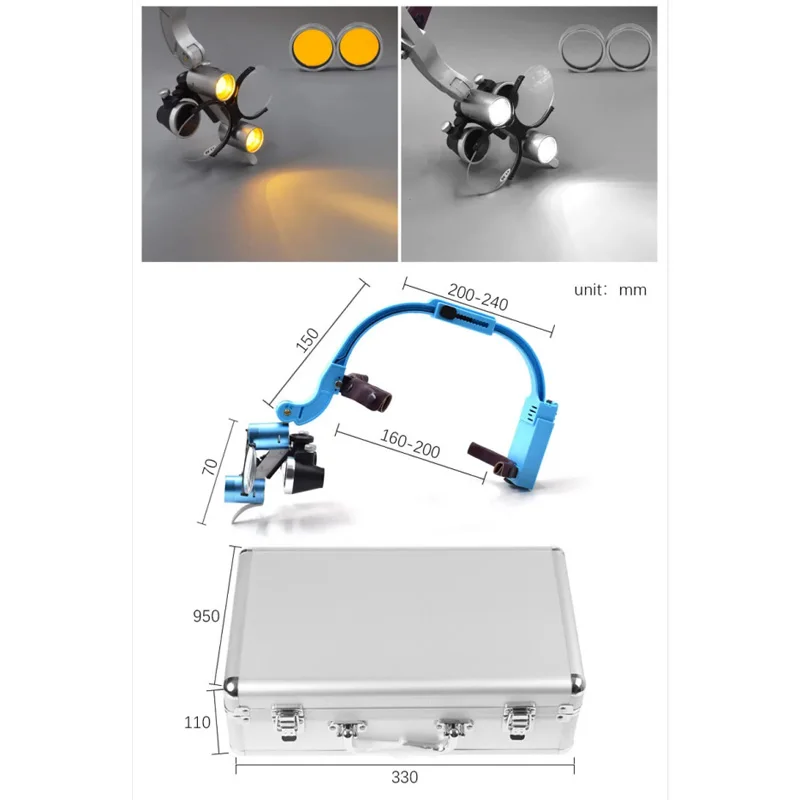 2.5X 3.5X Magnification Professional Dental Magnifying Glasses Surgical Loupes