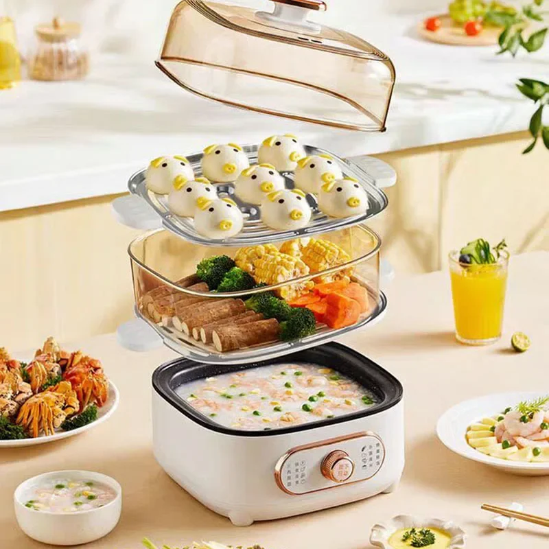 Need Steamer Electric Steamer Multi-Functional Household Two-Layer Cooking All-In-One Pot Breakfast Machine Steam Box Stainless