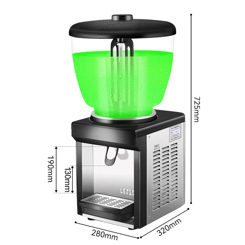 25L اسطوانة مستديرة آلة المشروبات سعة كبيرة التجارية الخدمة الذاتية آلة المشروبات الباردة اثارة آلة عصير حليب الصويا