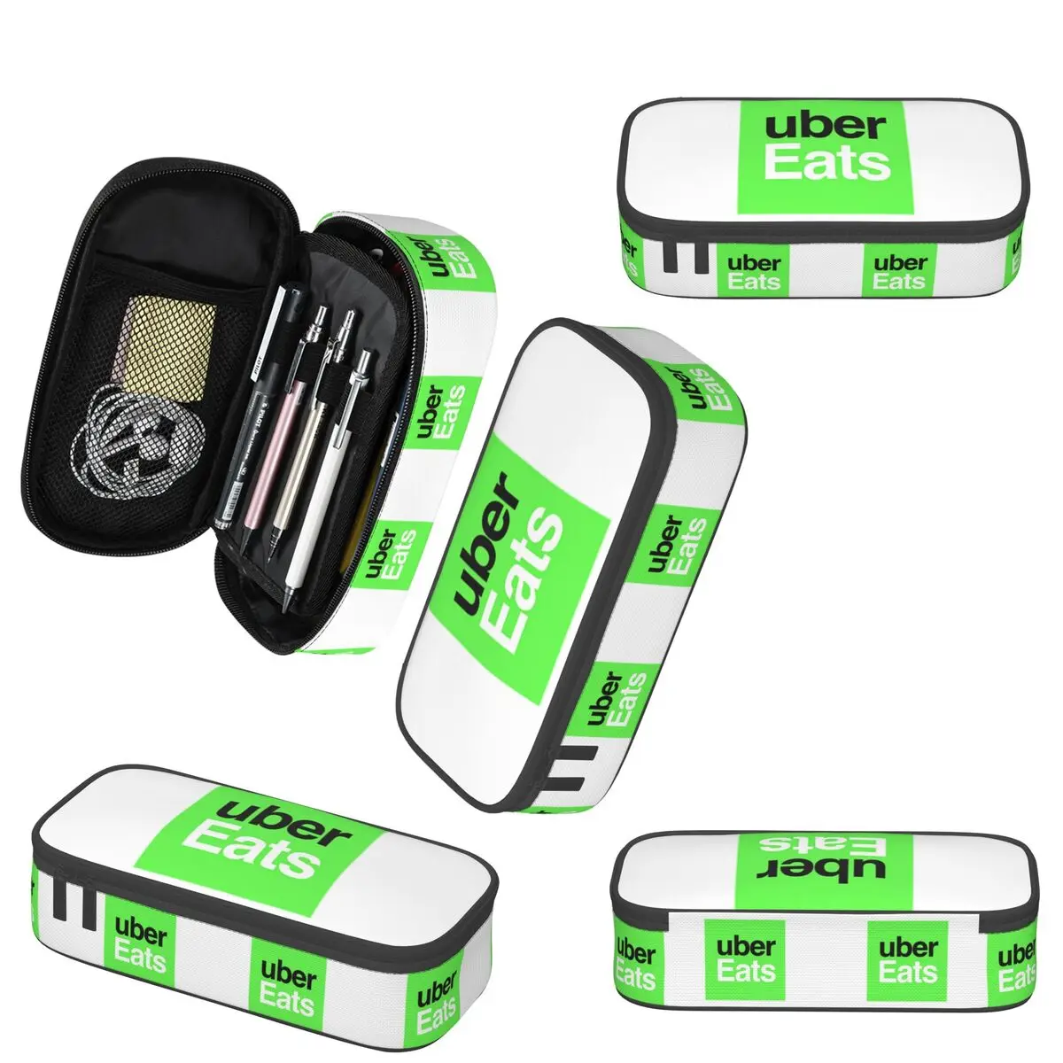 مقلمة Ubereats لصبي فتاة صندوق القلم المدرسية حقيبة أقلام رصاص لوازم القرطاسية حقيبة حامل القلم