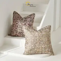 1pc Gold & Purple Royal Pillow Cover - Arabic Palace Embroidery - 50x50cm Luxury Jacquard - Saudi Majlis Decor - Eid Gift Ready