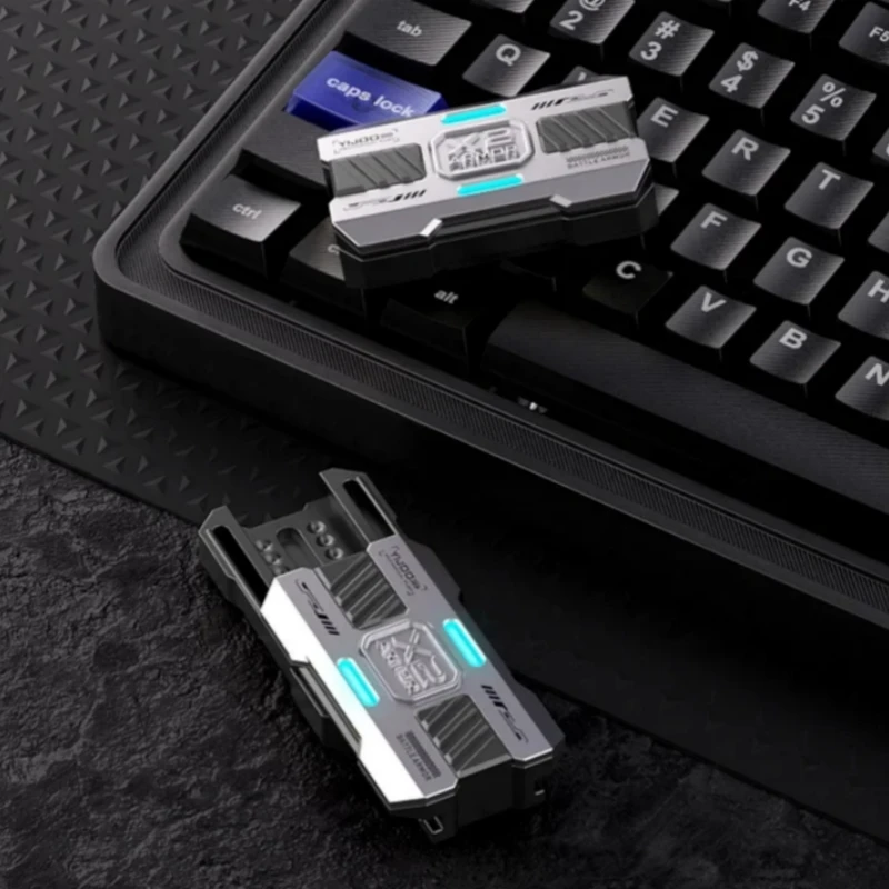 YIJOO مضيئة دفع المنزلق المغناطيسي تململ المنزلق الحسية ألعاب متململة المعادن EDC درع مكافحة الإجهاد تململ سبينر اللعب