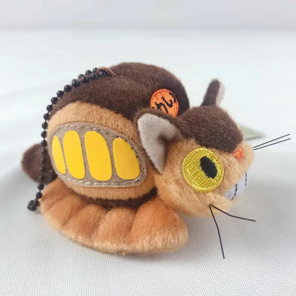 Cartoon Anime Big Cat Bus Coin Purse Small Shoulder Bag Cute Plush Card Holder Pendant Doll Keychain Party Charm Gift