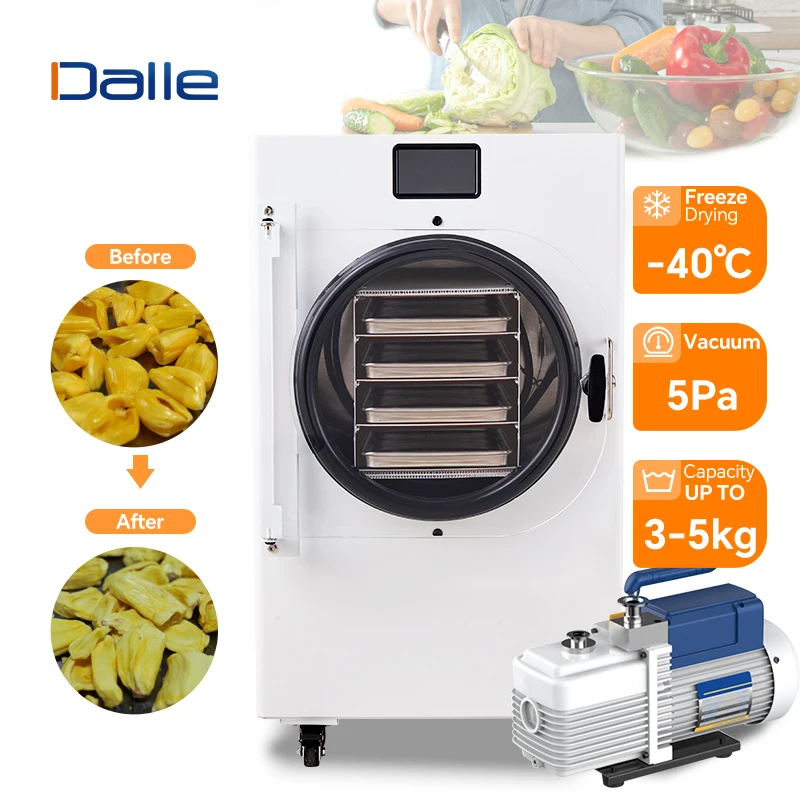 Home Freeze Dryer Food Storage And Preservation 4kg Freeze Dryer Machine For Food With Vacuum Pump