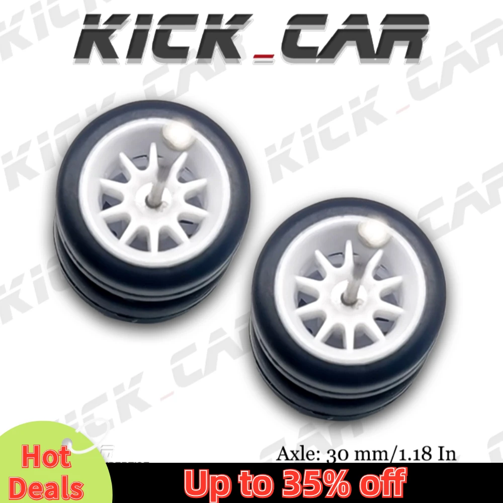 1/64 Model Car Wheels with Rubber Tires Ten Spoke Refitting Parts for Diecast Hot Wheels Mainline Matchbox Tomica D:11mm 1 Set