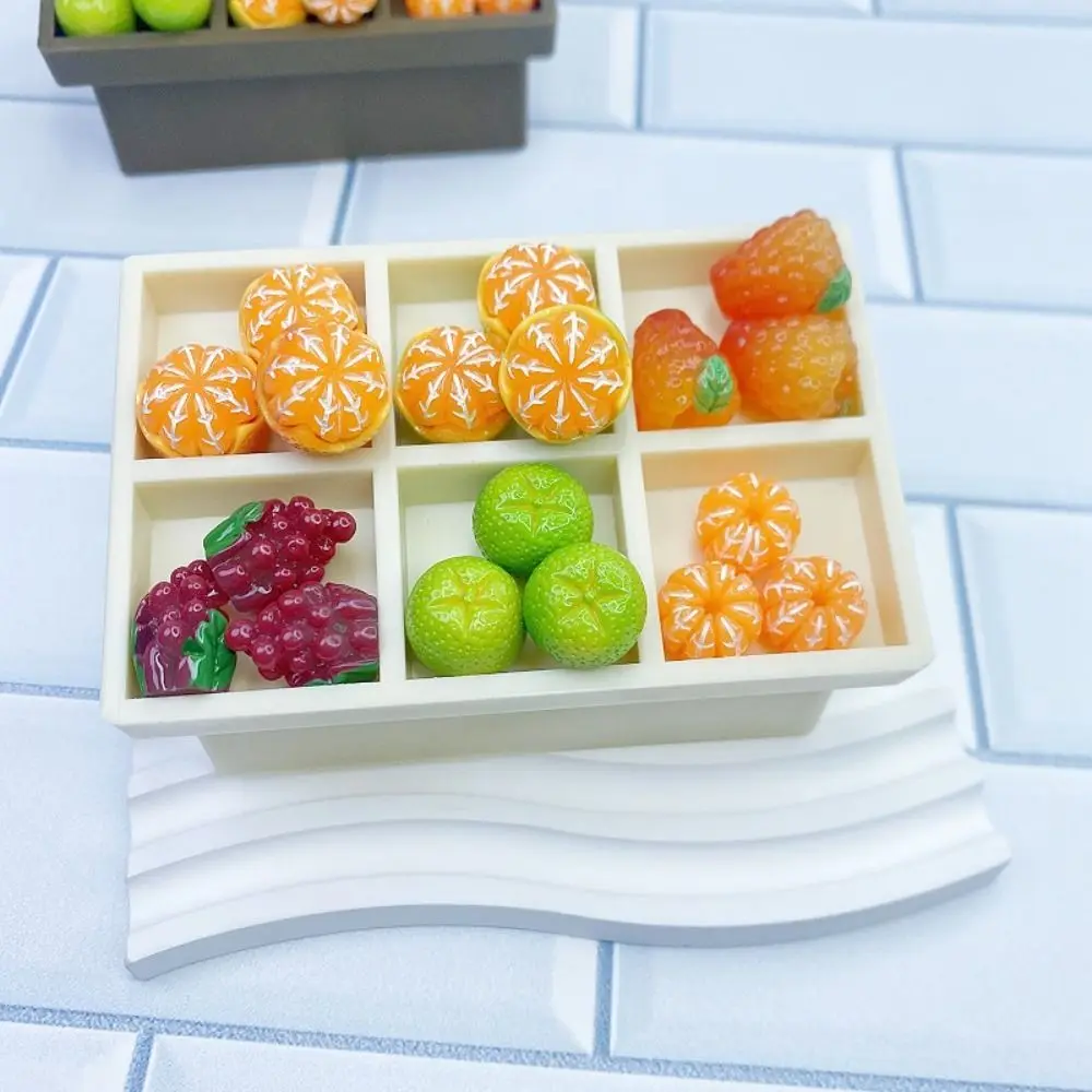 Empty Dollhouse Miniature Fruit Vegetable Display Rack Plastic Emulational Supermarket Shelf Model Diy Furniture Accessories