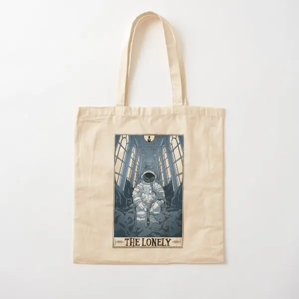 The Lonely Tarotesque Light Cotton Oat Canvas Bag Unisex Handbag Fabric Ladies Tote Grocery Fashion Printed Casual